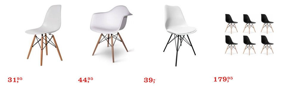 Replica eames eetkamerstoelen
